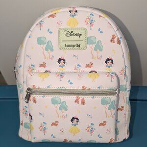 Loungefly Disney Chibi Snow White & Forest Friends Mini Backpack - White - NEW